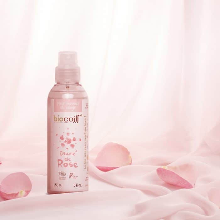 brume hydratant pour cheveux à la rose