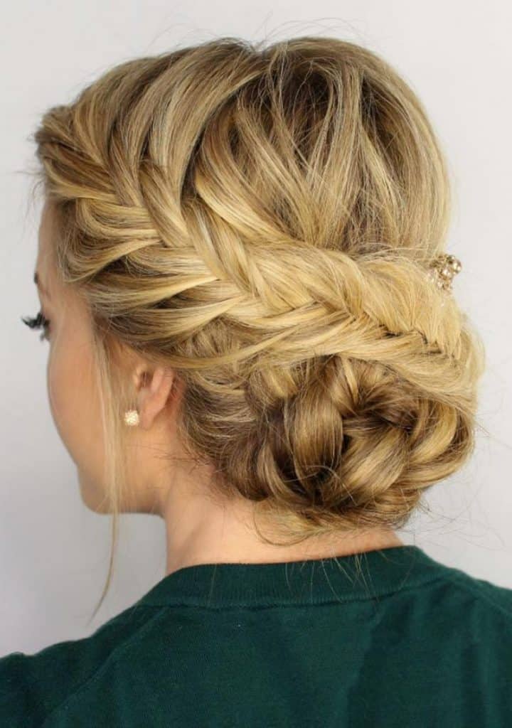 Chignon tresse épi