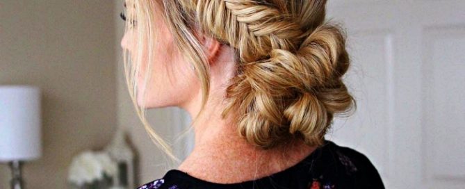 chignon tressé tendance