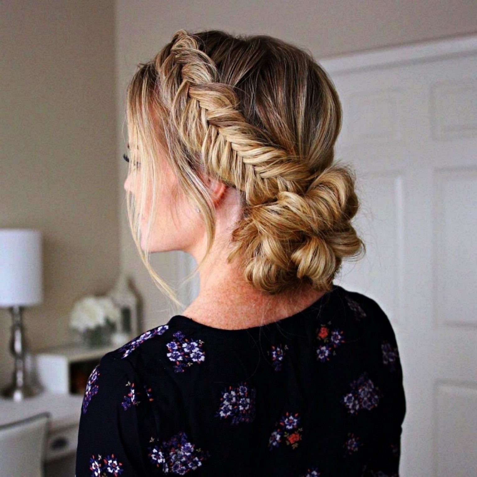 chignon tressé tendance