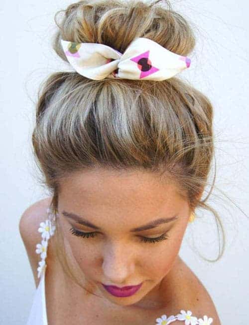 chignon haut 