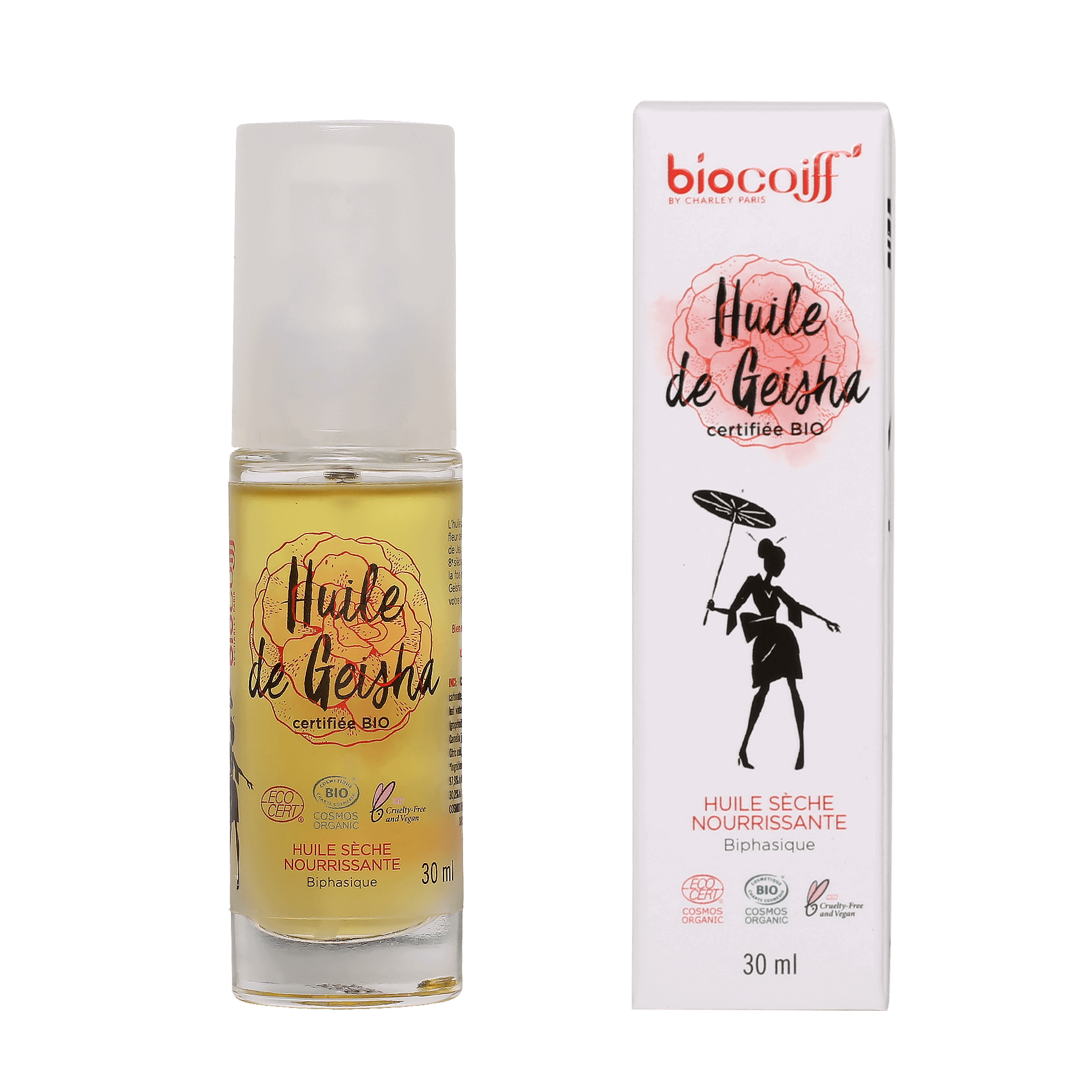 Huile capillaire de Geisha certifiée BIO