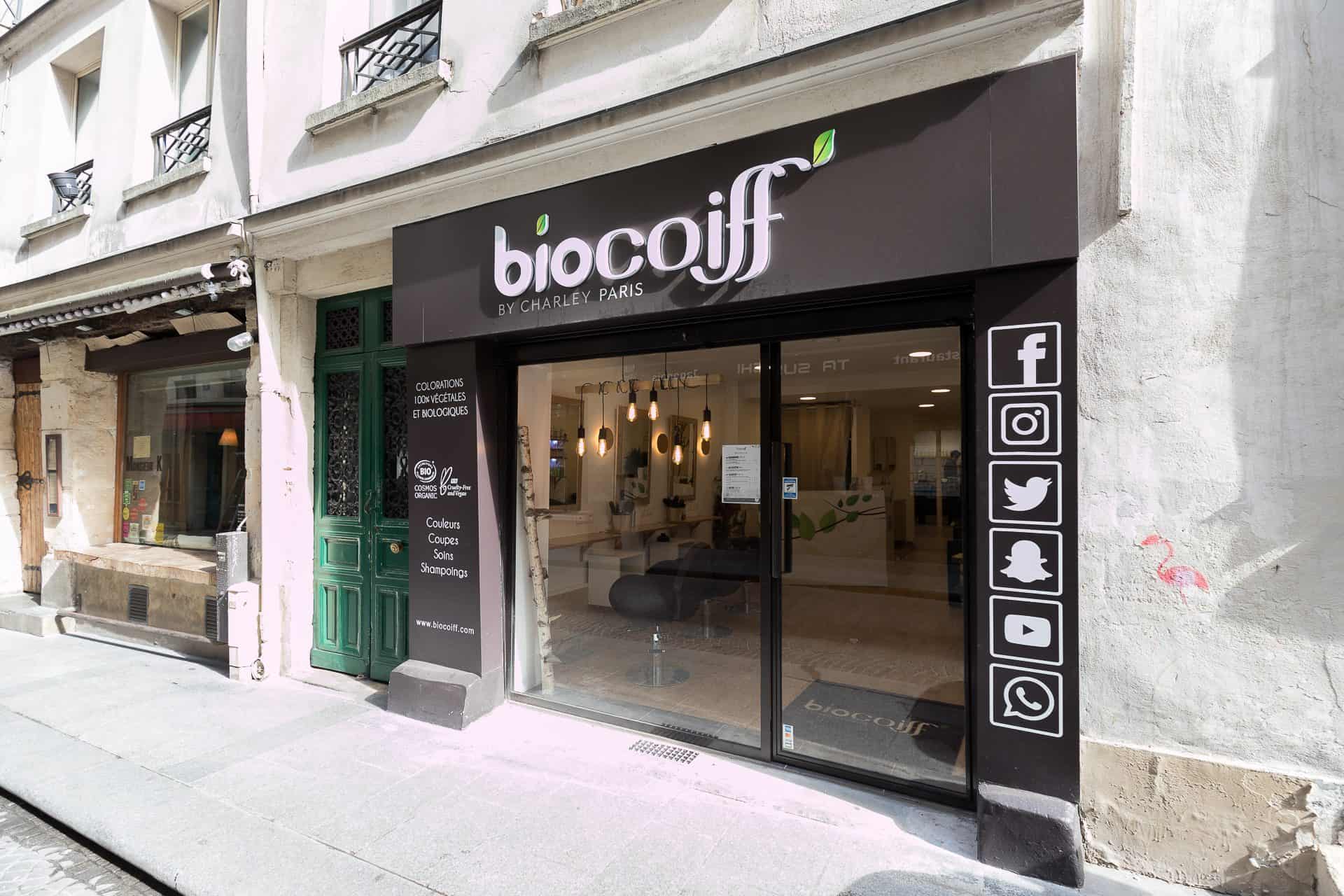 Escaparate de Biocoiff' Montorgueil