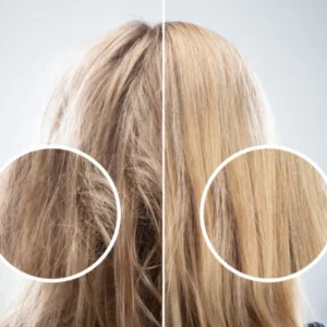 Cheveux abimés et réparés