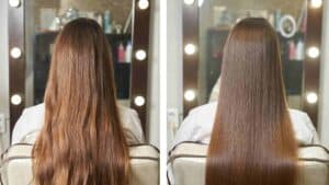 Lissage brésilien avant après