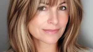 Coupe dégradée avec frange