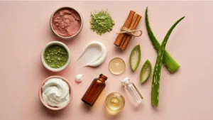 assortiments de produits naturels pour les cheveux 